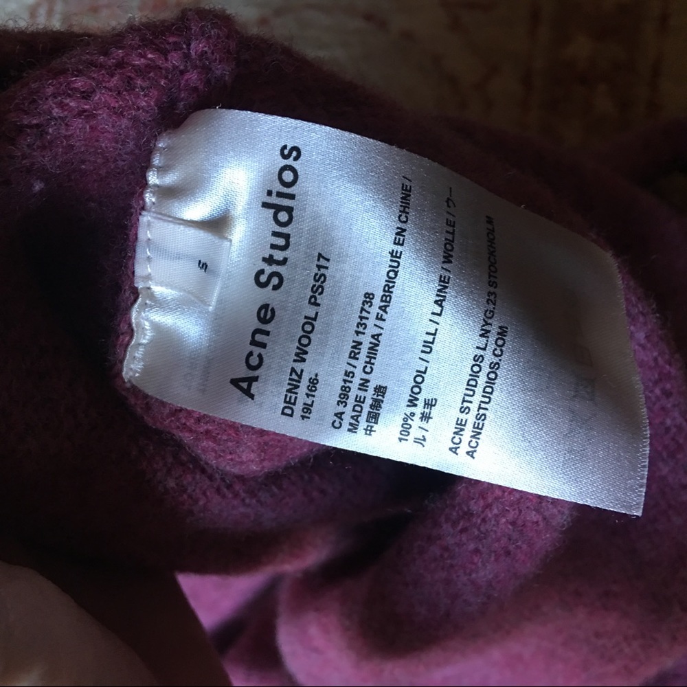 LIKE NEW ACNE STUDIOS DENIZ WOOL SWEATER - Picture 6 of 8